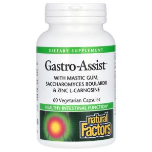 Здоров'я шлунка та кишківника, Gastro-Assist & Mastic Gum, Boulardii&Zinc Carnosine, Natural Factors, 60 вегетаріанських капсул Здоров'я шлунка та кишківника, Gastro-Assist & Mastic Gum, Boulardii&Zinc Carnosine, Natural Factors, 60 вегетаріанських капсул