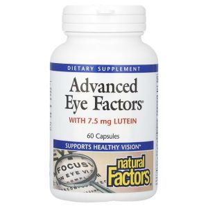 Здоровое зрение, Advanced Eye Factors, Natural Factors, 60 капсул