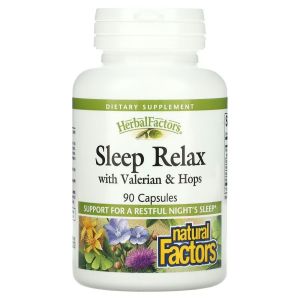 Сон та розслаблення з валеріаною та хмелем, Sleep Relax with Valerian&Hops, Natural Factors, 90 капсул Сон та розслаблення з валеріаною та хмелем, Sleep Relax with Valerian&Hops, Natural Factors, 90 капсул