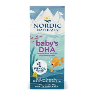 Риб'ячий жир (ДГК) для Дітей з Вітаміном D3, Baby's DHA, with Vitamin D3, Nordic Naturals, 2 Жидких Унції (60 мл)