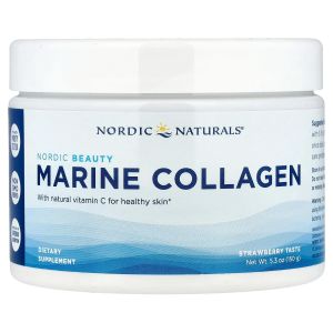 Морський колаген із вітаміном C, смак полуниці, Nordic Beauty, Marine Collagen with Vitamin C, Nordic Naturals, 150 г Морський колаген із вітаміном C, смак полуниці, Nordic Beauty, Marine Collagen with Vitamin C, Nordic Naturals, 150 г