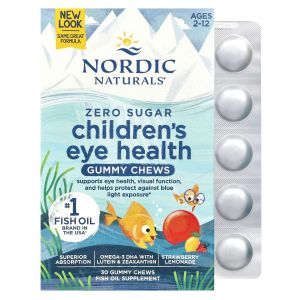 Здоров'я очей для дітей, без цукру, смак полуничний лимонад, Children's Eye Health, Nordic Naturals, 30 жувальних цукерок
