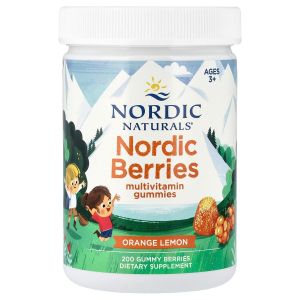 Мультивитамины для детей, вкус апельсин и лимон, Nordic Berries, Multivitamin Gummies, Ages 3+, Nordic Naturals, 200 жевательных конфет Мультивитамины для детей, вкус апельсин и лимон, Nordic Berries, Multivitamin Gummies, Ages 3+, Nordic Naturals, 200 жевательных конфет