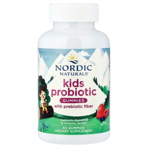 Пробіотики для дітей, смак ягід, Kids Probiotic Gummies, Nordic Naturals, 60 жувальних таблеток Пробіотики для дітей, смак ягід, Kids Probiotic Gummies, Nordic Naturals, 60 жувальних таблеток