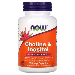 Холін (В4) та Інозітол (В8), Choline & Inositol, Now Foods, 500 мг, 100 вегетаріанських капсул Холін (В4) та Інозітол (В8), Choline & Inositol, Now Foods, 500 мг, 100 вегетаріанських капсул