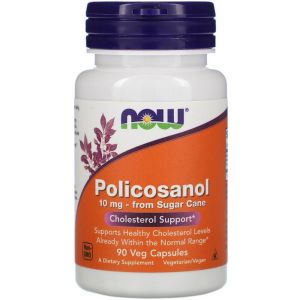 Полікозанол 10 мг, Policosanol, Now Foods, 90 вегетаріанських капсул Полікозанол 10 мг, Policosanol, Now Foods, 90 вегетаріанських капсул