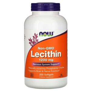 Лецитин 1200мг, Lecithin, Now Foods, 200 желатинових капсул Лецитин 1200мг, Lecithin, Now Foods, 200 желатинових капсул
