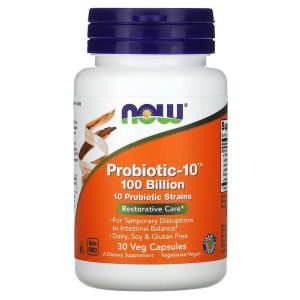Пробіотичний Комплекс Probiotic 100 Billion, Now Foods, 30 вегетаріанських капсул Пробіотичний Комплекс Probiotic 100 Billion, Now Foods, 30 вегетаріанських капсул