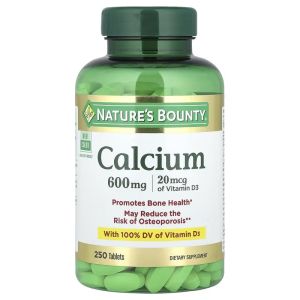 Кальций и Витамин D3, 600 мг и 20 мкг, Calcium, Nature's Bounty, 250 таблеток Кальций и Витамин D3, 600 мг и 20 мкг, Calcium, Nature's Bounty, 250 таблеток