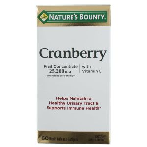 Журавлина, Cranberry with Vitamins C, Nature's Bounty, 60 гелевих капсул