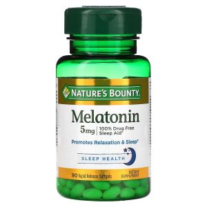 Мелатонин быстрого высвобождения, 5 мг, Melatonin, Nature's Bounty, 90 гелевых капсул Мелатонин быстрого высвобождения, 5 мг, Melatonin, Nature's Bounty, 90 гелевых капсул