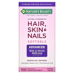Здорова сила волосся, шкіри, нігтів, Extra Strength Hair, Skin & Nails, Nature's Bounty, 150 гелевих капсул Здорова сила волосся, шкіри, нігтів, Extra Strength Hair, Skin & Nails, Nature's Bounty, 150 гелевих капсул