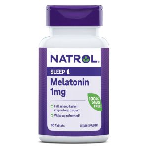 Мелатонин, 1 мг, Melatonin, Natrol, 90 таблеток Мелатонин, 1 мг, Melatonin, Natrol, 90 таблеток