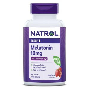Мелатонин быстрорастворимый, 10 мг, вкус клубники, Melatonin, Fast Dissolve, Natrol, 100 таблеток Мелатонин быстрорастворимый, 10 мг, вкус клубники, Melatonin, Fast Dissolve, Natrol, 100 таблеток