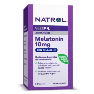 Мелатонин замедленного высвобождения, 10 мг, Melatonin Advanced Maximum Strength, Natrol, 30 таблеток Мелатонин замедленного высвобождения, 10 мг, Melatonin Advanced Maximum Strength, Natrol, 30 таблеток