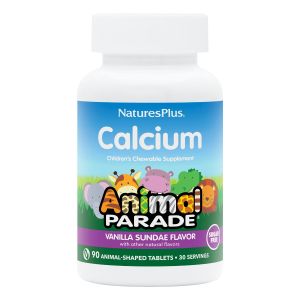 Кальцій для Дітей, Без Цукру, Смак Ванілі, Animal Parade, Natures Plus,90 жувальних таблеток