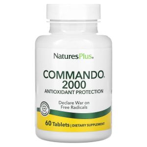 Антиоксидантная защита, Commando 2000, Natures Plus, 60 таблеток Антиоксидантная защита, Commando 2000, Natures Plus, 60 таблеток