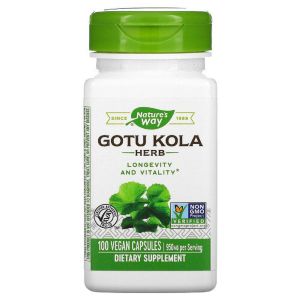 Готу Кола, 950 мг, Gotu Kola, Nature's Way, 100 вегетарианских капсул