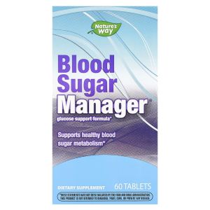 Контроль сахара в крови, Blood Sugar Manager, Nature's Way, 60 таблеток Контроль сахара в крови, Blood Sugar Manager, Nature's Way, 60 таблеток