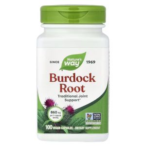 Корінь Лопуха, 860 мг, Burdock Root, Nature's Way, 100 капсул Корінь Лопуха, 860 мг, Burdock Root, Nature's Way, 100 капсул