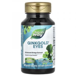 Комплекс для очей з гінкго білоба, 60 мг, Ginkgold Eyes, Nature's Way, 60 таблеток