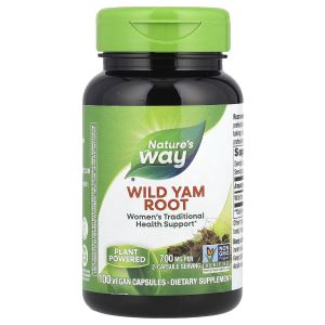 Дикий Ямс, 700 мг, Wild Yam Root, Nature's Way, 100 веганських капсул