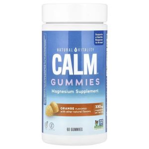 Цитрат Магния, 330 мг, вкус апельсина, CALM, Magnesium Supplement, Natural Vitality, 60 жевательных конфет Цитрат Магния, 330 мг, вкус апельсина, CALM, Magnesium Supplement, Natural Vitality, 60 жевательных конфет