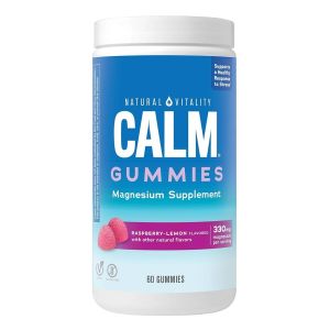 Цитрат Магния, 330 мг, вкус малина лимон, CALM, Magnesium Supplement, Natural Vitality, 60 жевательных конфет Цитрат Магния, 330 мг, вкус малина лимон, CALM, Magnesium Supplement, Natural Vitality, 60 жевательных конфет