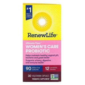 Пробіотик для жінок, 90 млрд КУО, Ultimate Flora, Women's Care Probiotic, Renew Life, 30 вегетаріанських капсул Пробіотик для жінок, 90 млрд КУО, Ultimate Flora, Women's Care Probiotic, Renew Life, 30 вегетаріанських капсул
