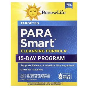Очищувальна формула, 15-денна програма, ParaSmart Cleansing Formula, Renew Life, 90 вегетаріанських капсул та краплі