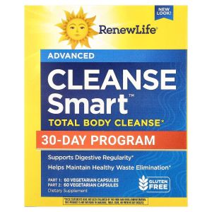 Очищення та детокс, 30-денна програма, Advanced Cleanse Smart, Renew Life, 2 баночки по 60 вегетаріанських капсул Очищення та детокс, 30-денна програма, Advanced Cleanse Smart, Renew Life, 2 баночки по 60 вегетаріанських капсул