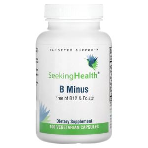 B-Комплекс без фолієвої кислоти та B12, B-Minus, Seeking Health, 100 вегетаріанських капсул