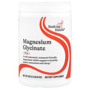 Магній гліцинат у порошку, 200 мг, Magnesium Glycinate Powder, Seeking Health, 187,5 гр Магній гліцинат у порошку, 200 мг, Magnesium Glycinate Powder, Seeking Health, 187,5 гр