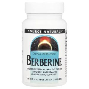 Берберін, 500 мг, Berberine, Source Naturals, 30 вегетаріанських капсул Берберін, 500 мг, Berberine, Source Naturals, 30 вегетаріанських капсул