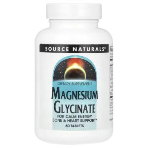 Магний глицинат, Magnesium Glycinate, Source Naturals, 60 таблеток Магний глицинат, Magnesium Glycinate, Source Naturals, 60 таблеток