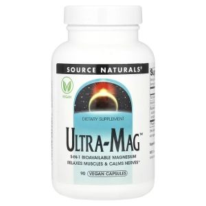 Ультра Магний и Витамин B6, Ultra-Mag, Source Naturals, 90 веганских капсул Ультра Магний и Витамин B6, Ultra-Mag, Source Naturals, 90 веганских капсул