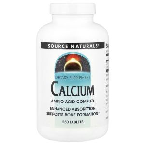 Кальций, 200 мг, Calcium, Source Naturals, 250 таблеток Кальций, 200 мг, Calcium, Source Naturals, 250 таблеток