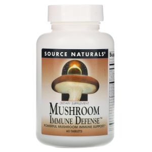 Комплекс из 15 Разновидностей Грибов, Mushroom Immune Defense, Source Naturals, 60 таблеток