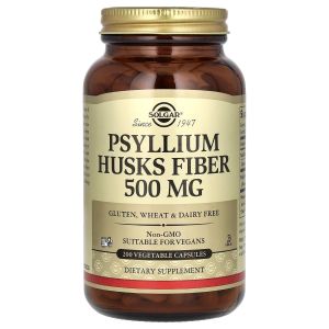 Подорожник (Псиліум), 500 мг, Psyllium Husks Fiber, Solgar, 200 вегетаріанських капсул Подорожник (Псиліум), 500 мг, Psyllium Husks Fiber, Solgar, 200 вегетаріанських капсул
