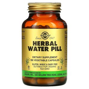 Сечогінний засіб із трав, Herbal Water Pill, Solgar, 100 вегетаріанських капсул Сечогінний засіб із трав, Herbal Water Pill, Solgar, 100 вегетаріанських капсул