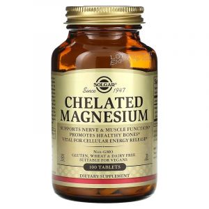 Магній Хелат, 200 мг, Chelated Magnesium, Solgar, 100 таблеток (100 мг у кожній таблетці) Магній Хелат, 200 мг, Chelated Magnesium, Solgar, 100 таблеток (100 мг у кожній таблетці)