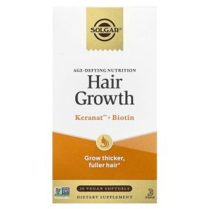 Засіб для росту волосся, Age-Defying Nutrition, Hair Growth, Solgar, 30 веганських капсул Засіб для росту волосся, Age-Defying Nutrition, Hair Growth, Solgar, 30 веганських капсул