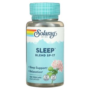 Здоровый сон, смесь трав SP-17, Sleep Blend SP-17, Solaray, 100 вегетарианских капсул