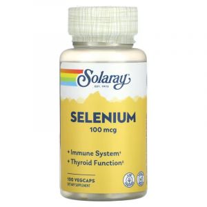 Селен, 100 мкг, Selenium, Solaray, 100 вегетаріанських капсул Селен, 100 мкг, Selenium, Solaray, 100 вегетаріанських капсул