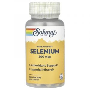 Селен высокоэффективный, 200 мкг, Selenium, High Potency, Solaray, 100 вегетарианских капсул Селен высокоэффективный, 200 мкг, Selenium, High Potency, Solaray, 100 вегетарианских капсул