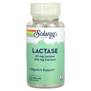 Лактаза, 40 мг, Lactase, Solaray, 100 вегетаріанських капсул Лактаза, 40 мг, Lactase, Solaray, 100 вегетаріанських капсул