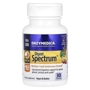 Пищеварительные ферменты, Digest Spectrum, Enzymedica, 30 капсул Пищеварительные ферменты, Digest Spectrum, Enzymedica, 30 капсул