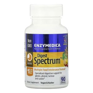 Пищеварительные ферменты, Digest Spectrum, Enzymedica, 90 капсул Пищеварительные ферменты, Digest Spectrum, Enzymedica, 90 капсул