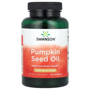 Олія насіння гарбуза, 1000 мг, Pumpkin Seed Oil, Swanson, 100 гелевих капсул Олія насіння гарбуза, 1000 мг, Pumpkin Seed Oil, Swanson, 100 гелевих капсул