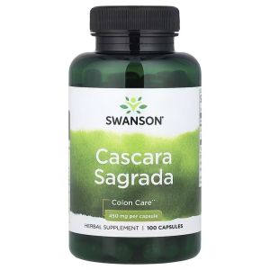 Каскара Саграда, 450 мг, Cascara Sagrada, Swanson, 100 капсул
